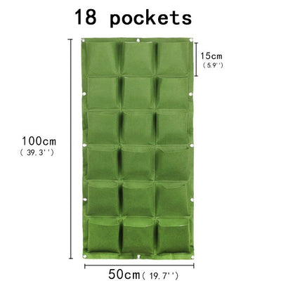 Wall Hanging Plant Flower Garden Nursery Pots Planter Pocket Grow Bags Vertical Flowerpot Home Balcony Decoration