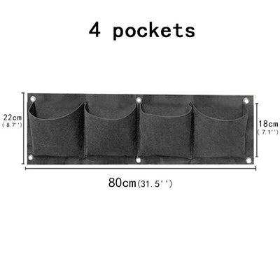 Wall Hanging Plant Flower Garden Nursery Pots Planter Pocket Grow Bags Vertical Flowerpot Home Balcony Decoration