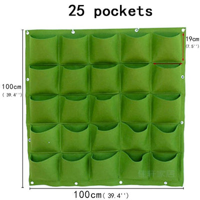 Wall Hanging Plant Flower Garden Nursery Pots Planter Pocket Grow Bags Vertical Flowerpot Home Balcony Decoration