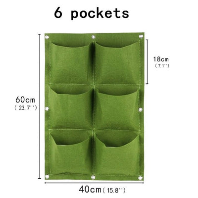 Wall Hanging Plant Flower Garden Nursery Pots Planter Pocket Grow Bags Vertical Flowerpot Home Balcony Decoration