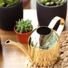 500/1000ML Watering Pot Stainless Steel Long Mouth Green Plant Watering Can Golden Watering Kettle