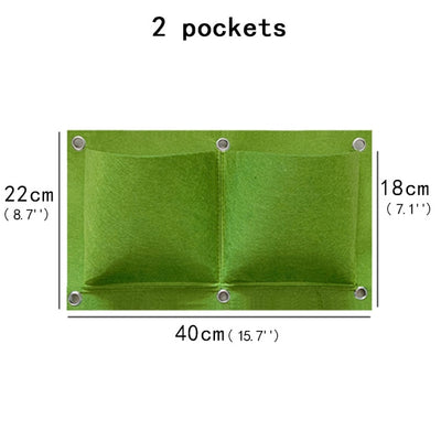 Wall Hanging Plant Flower Garden Nursery Pots Planter Pocket Grow Bags Vertical Flowerpot Home Balcony Decoration