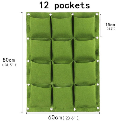 Wall Hanging Plant Flower Garden Nursery Pots Planter Pocket Grow Bags Vertical Flowerpot Home Balcony Decoration