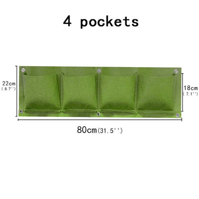 Wall Hanging Plant Flower Garden Nursery Pots Planter Pocket Grow Bags Vertical Flowerpot Home Balcony Decoration