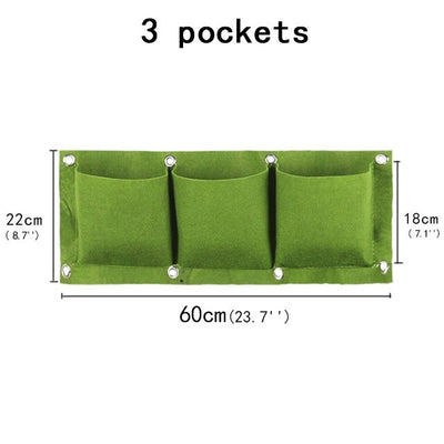 Wall Hanging Plant Flower Garden Nursery Pots Planter Pocket Grow Bags Vertical Flowerpot Home Balcony Decoration