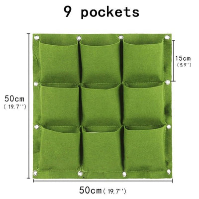 Wall Hanging Plant Flower Garden Nursery Pots Planter Pocket Grow Bags Vertical Flowerpot Home Balcony Decoration