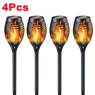 Solar Flame Torch Light Flickering Light Waterproof Garden Decoration Outdoor Lawn Path Yard Patio Floor Lamp