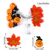 Artificial Autumn Maple Leaves Pumpkin Garland LED Fairy String Light Christmas Thanksgiving Decoration DIY Halloween Party Home