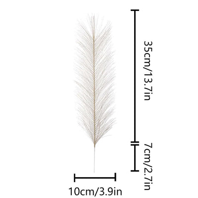 Fluffy Pampas Grass Artificial Flowers Decoration Bouquet Home Vase Decor Fake Plant Reed Flower