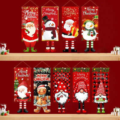 Christmas Hanging Door Flag Decoration