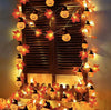 Artificial Autumn Maple Leaves Pumpkin Garland LED Fairy String Light Christmas Thanksgiving Decoration DIY Halloween Party Home