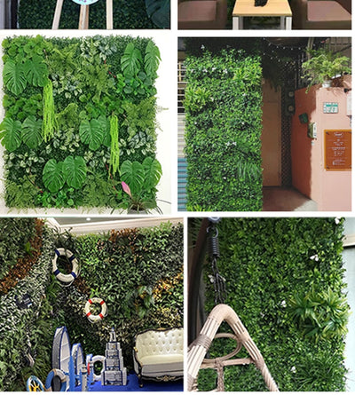 Artificial Plant Wallboard Plastic Outdoor Wall Lawn Wedding Background Garden Hotel Wall Decoration