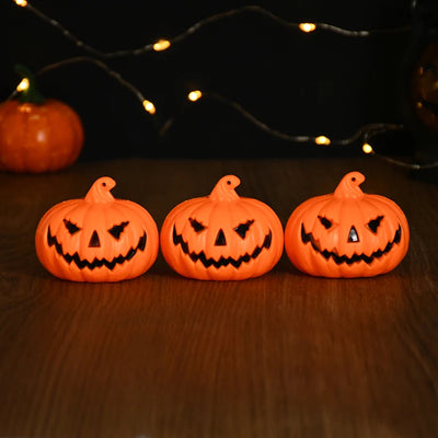 3Pcs Halloween Pumpkin LED Night Light Haunted House Horror Props Halloween Party Home Indoor Decoration Supplies Kids Favors