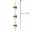 Linen macrame plant hanger Macrame pot hanger