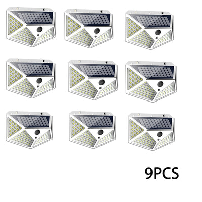 Solar Light Outdoor 100 LED Wall Lamp PIR Motion Sensor