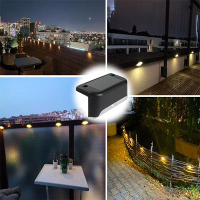 LED Solar Step Lamp Path Stair Light Fence Light