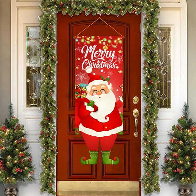 Christmas Hanging Door Flag Decoration