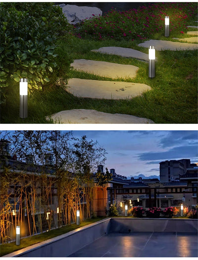 Solar Garden Pathway Lights Outdoor LED Lighting Ground Plug Bollard Light for Patio, Gardens, Pathways,Lawn,Yard