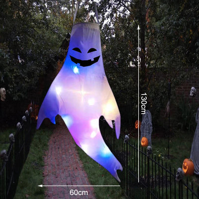 Halloween LED Light Hanging Ghost For Halloween Party Home Outdoor Indoor Decoration Large Glowing Spooky Lamp Horror Props 2024