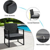 3 PCS Rattan Garden Furniture Set Outdoor Rattan Wicker Bistro Set with Coffee Table for Indoor Outdoor Patio Garden