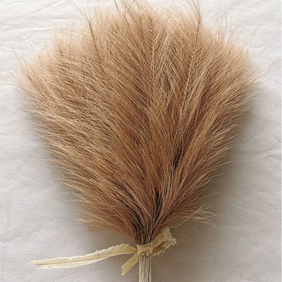 Fluffy Pampas Grass Artificial Flowers Decoration Bouquet Home Vase Decor Fake Plant Reed Flower