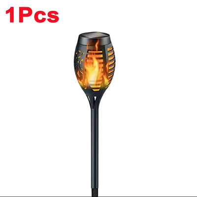 Solar Flame Torch Light Flickering Light Waterproof Garden Decoration Outdoor Lawn Path Yard Patio Floor Lamp