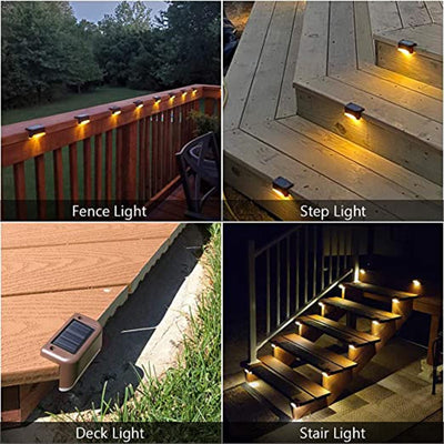 LED Solar Step Lamp Path Stair Light Fence Light