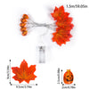 Artificial Autumn Maple Leaves Pumpkin Garland LED Fairy String Light Christmas Thanksgiving Decoration DIY Halloween Party Home