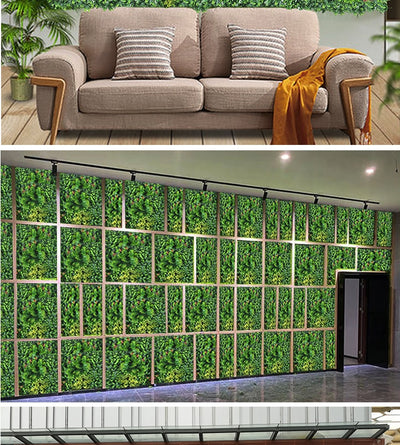 Artificial Plant Wallboard Plastic Outdoor Wall Lawn Wedding Background Garden Hotel Wall Decoration