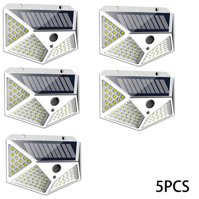 Solar Light Outdoor 100 LED Wall Lamp PIR Motion Sensor