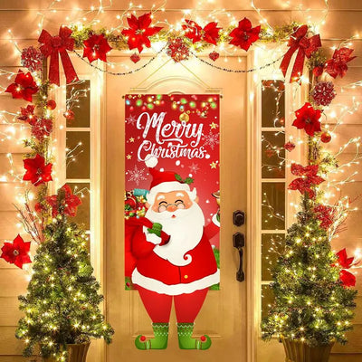 Christmas Hanging Door Flag Decoration