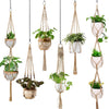 Linen macrame plant hanger Macrame pot hanger