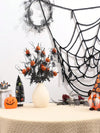 Halloween Decorations, 18.5Inch Artificial Pumpkin Maple Leaf Floral Stems Decoration black scary pumpkin bouquet