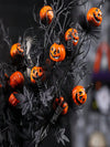 Halloween Decorations, 18.5Inch Artificial Pumpkin Maple Leaf Floral Stems Decoration black scary pumpkin bouquet