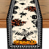 Happy Halloween Table Runner Pumpkin Ghost Cat Table Runner Party Decor Reusable Kitchen Dining Table Runner Halloween Decor