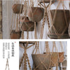 Linen macrame plant hanger Macrame pot hanger