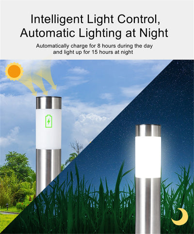 Solar Garden Pathway Lights Outdoor LED Lighting Ground Plug Bollard Light for Patio, Gardens, Pathways,Lawn,Yard