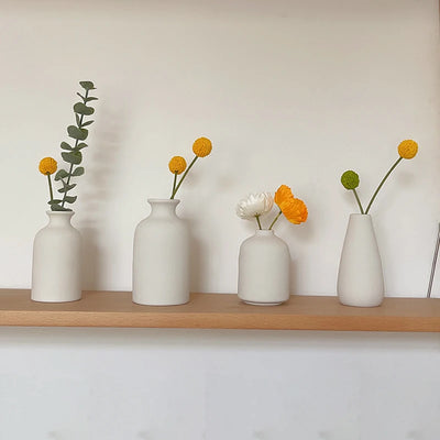 Ceramic Flower Vase Retro Table Decorative Vase Dried Flower Arrangement Pot Home Wedding Gifts Aesthetic Vase Desktop Ornament