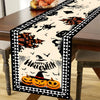 Happy Halloween Table Runner Pumpkin Ghost Cat Table Runner Party Decor Reusable Kitchen Dining Table Runner Halloween Decor