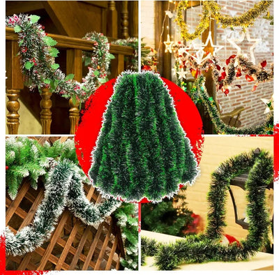 Christmas Green Cane Ribbons Garland