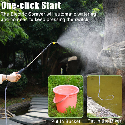 Electric Water Sprayer 5L Garden Plant Mister USB Rechargeable Irrigation Tool Watering Can With Spray Gun