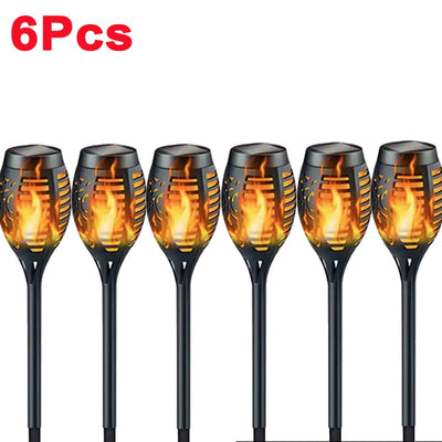 Solar Flame Torch Light Flickering Light Waterproof Garden Decoration Outdoor Lawn Path Yard Patio Floor Lamp