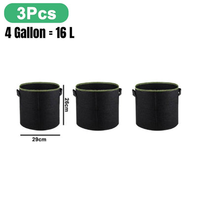 1-10 Gallon Grow Bags Felt Plant Grow Pot Potato Tomato Planting Bag Garden Vegetables Plant Bags Fabric Flower Pots