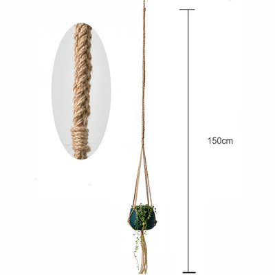 Linen macrame plant hanger Macrame pot hanger