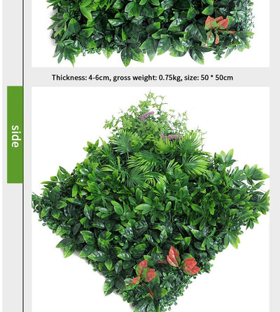 Artificial Plant Wallboard Plastic Outdoor Wall Lawn Wedding Background Garden Hotel Wall Decoration