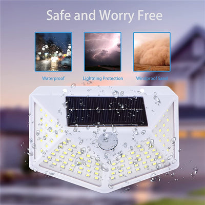 Solar Light Outdoor 100 LED Wall Lamp PIR Motion Sensor