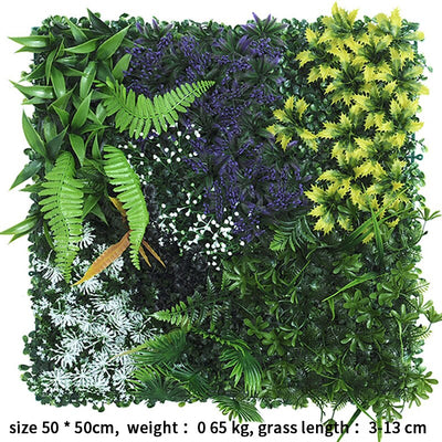 Artificial Plant Wallboard Plastic Outdoor Wall Lawn Wedding Background Garden Hotel Wall Decoration