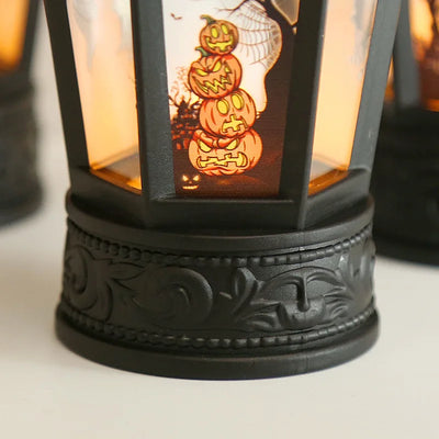 Halloween Decoration Electronic Candle Light Retro Pumpkin Witch Human Skeleton Night Light LED Lamp Halloween Decoration 2023