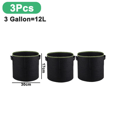 1-10 Gallon Grow Bags Felt Plant Grow Pot Potato Tomato Planting Bag Garden Vegetables Plant Bags Fabric Flower Pots