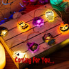 Halloween Party LED String Lights Pumpkin Ghost Spider Web Hanging Lamp For Halloween Home Indoor Outdoor Decoration Props 2024